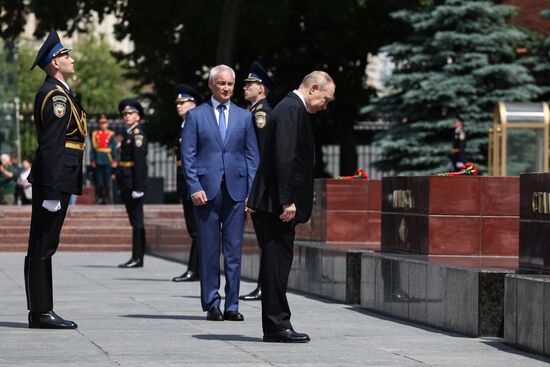 Russia Putin WWII Memory and Sorrow Day