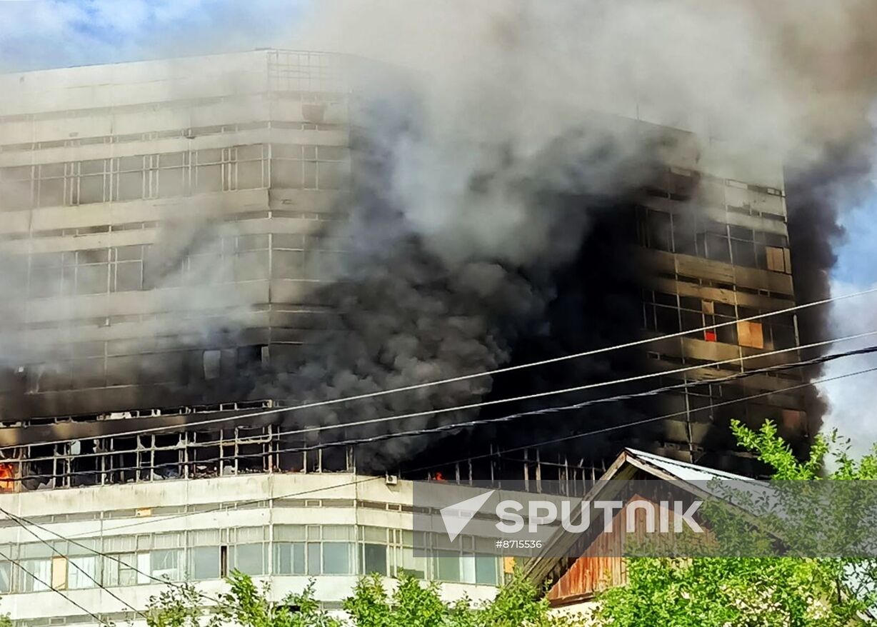 Russia Research Institute Fire