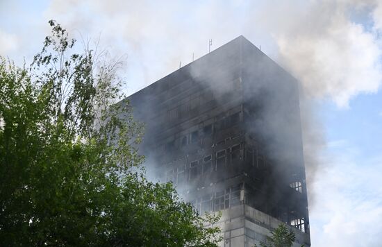 Russia Research Institute Fire
