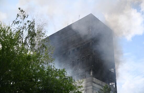 Russia Research Institute Fire