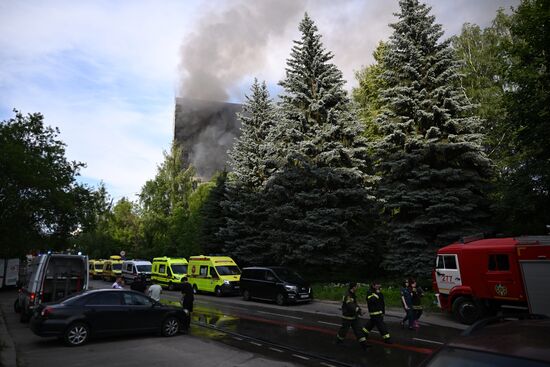 Russia Research Institute Fire