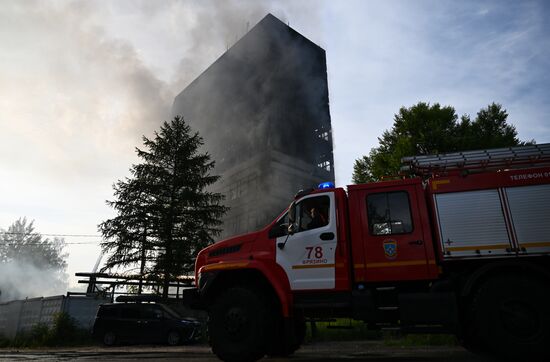 Russia Research Institute Fire