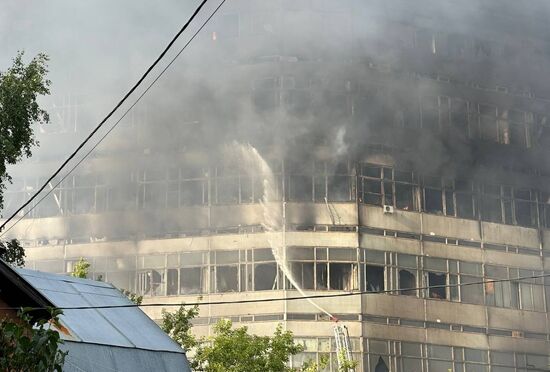 Russia Research Institute Fire