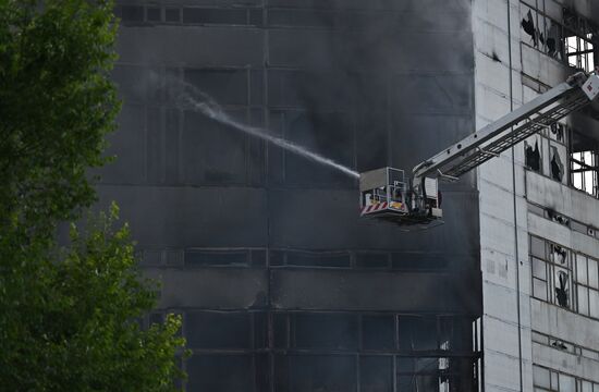 Russia Research Institute Fire