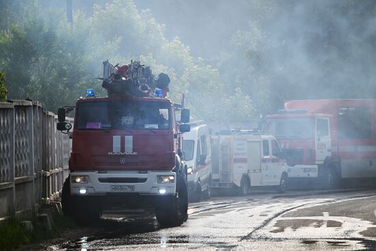 Russia Research Institute Fire