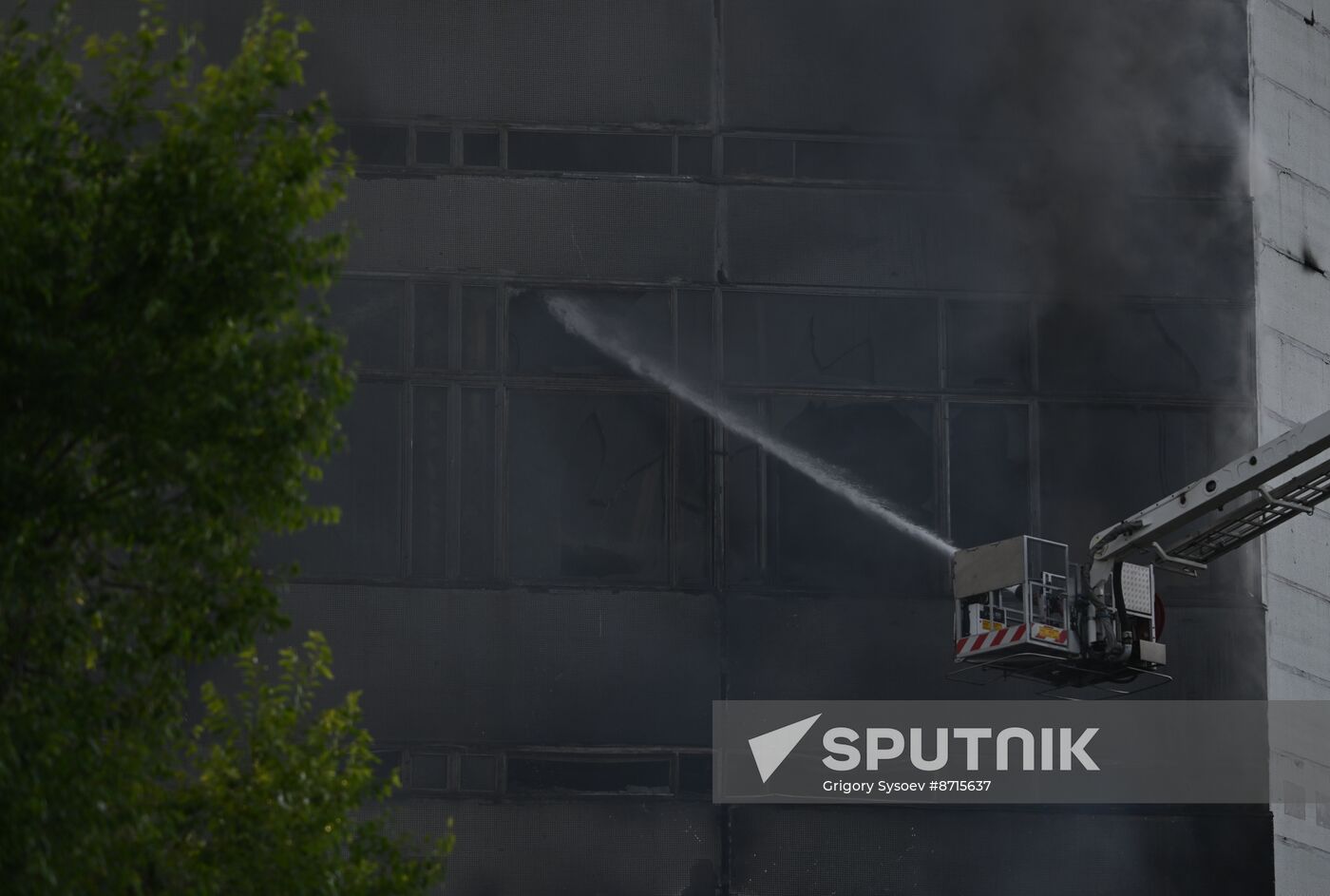 Russia Research Institute Fire