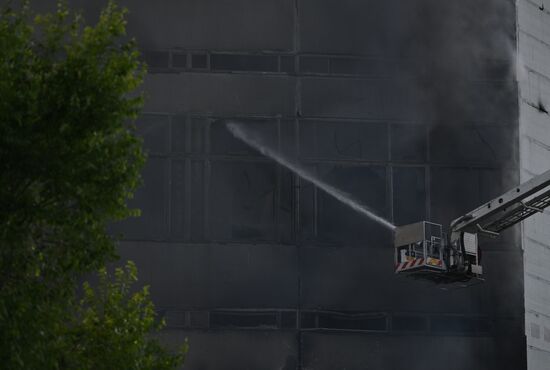 Russia Research Institute Fire