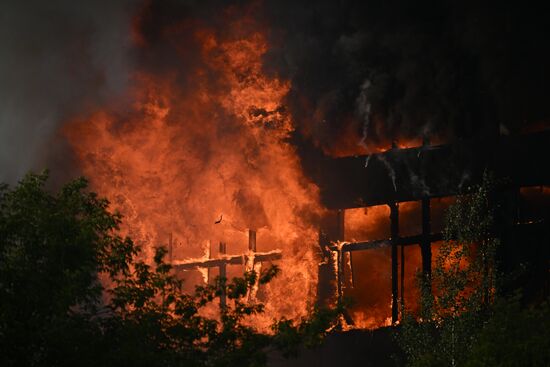 Russia Research Institute Fire