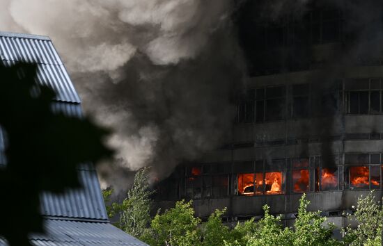 Russia Research Institute Fire