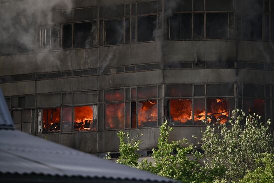 Russia Research Institute Fire