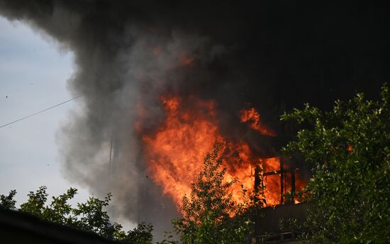 Russia Research Institute Fire