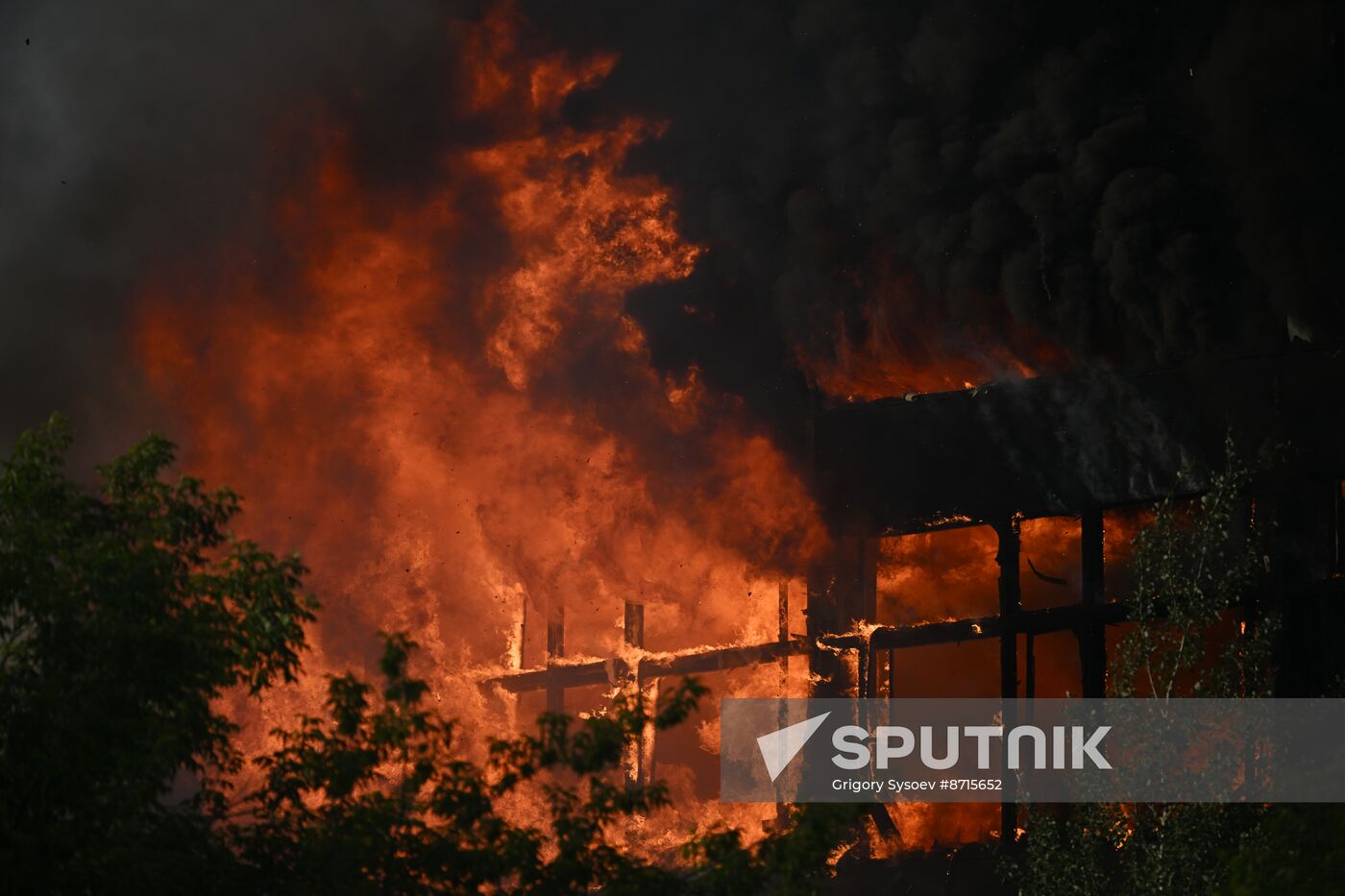 Russia Research Institute Fire