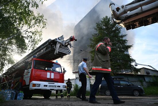 Russia Research Institute Fire