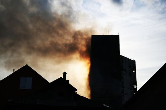 Russia Research Institute Fire