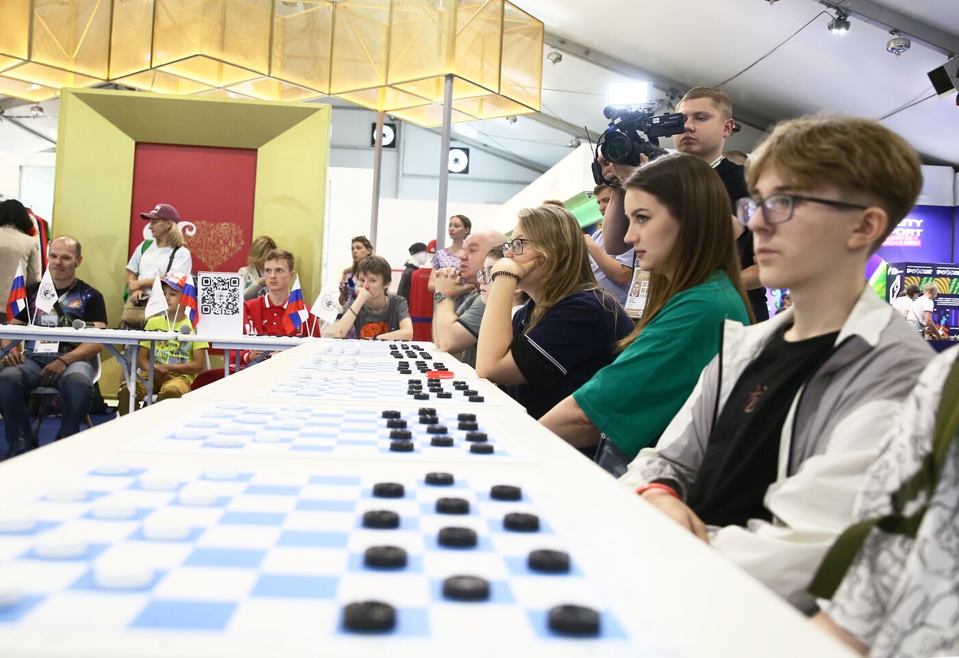 RUSSIA EXPO. News conference with Russian national checkers team