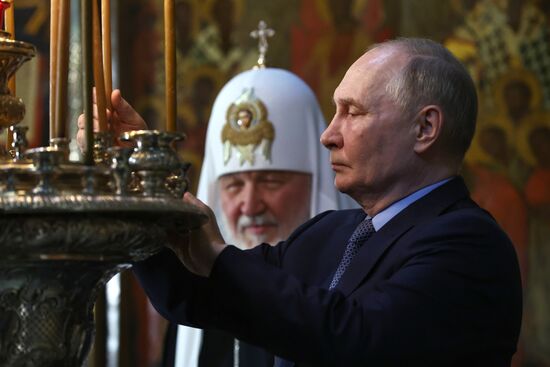 Russia Putin Trinity Sergius Lavra