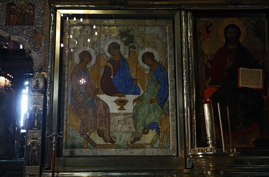 Russia Putin Trinity Sergius Lavra
