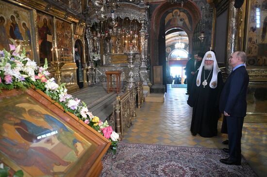 Russia Putin Trinity Sergius Lavra