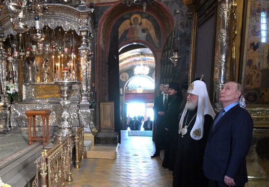 Russia Putin Trinity Sergius Lavra