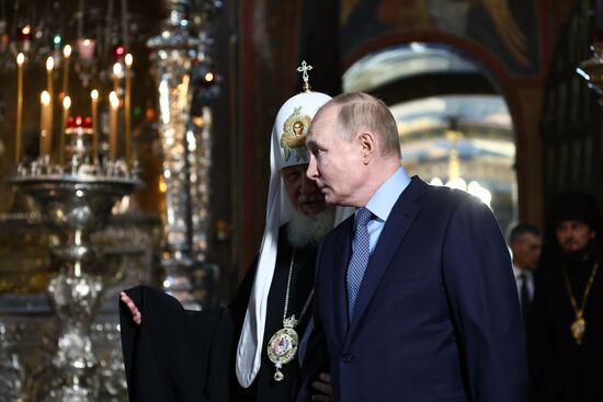 Russia Putin Trinity Sergius Lavra
