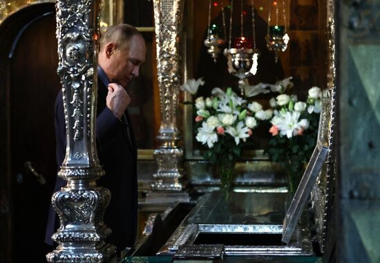 Russia Putin Trinity Sergius Lavra