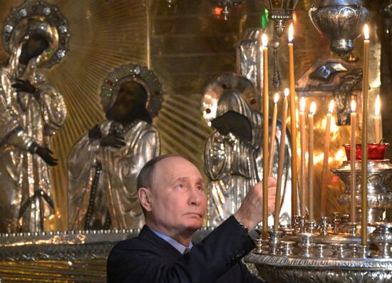 Russia Putin Trinity Sergius Lavra