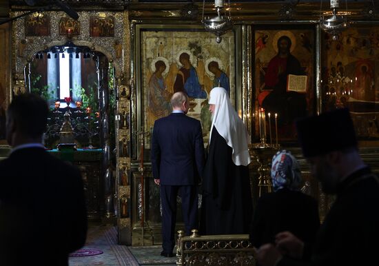 Russia Putin Trinity Sergius Lavra