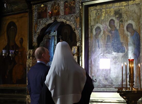 Russia Putin Trinity Sergius Lavra