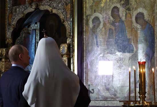 Russia Putin Trinity Sergius Lavra