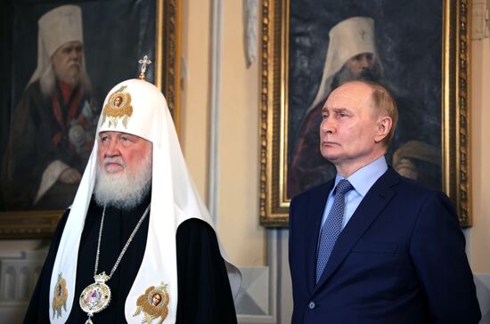 Russia Putin Trinity Sergius Lavra