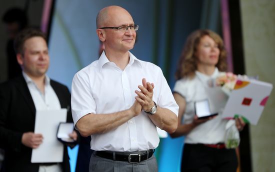 Russia International Exhibition and Forum. A festive concert ahead of Youth Day on the Main Street Stage. Sergei Kiriyenko, First Deputy Chief of Staff of the Presidential Executive Office. Location: Russia, Moscow. Author: Anatoly Medved/Sputnik. Russia EXPO. Festive concert ahead of Youth Day