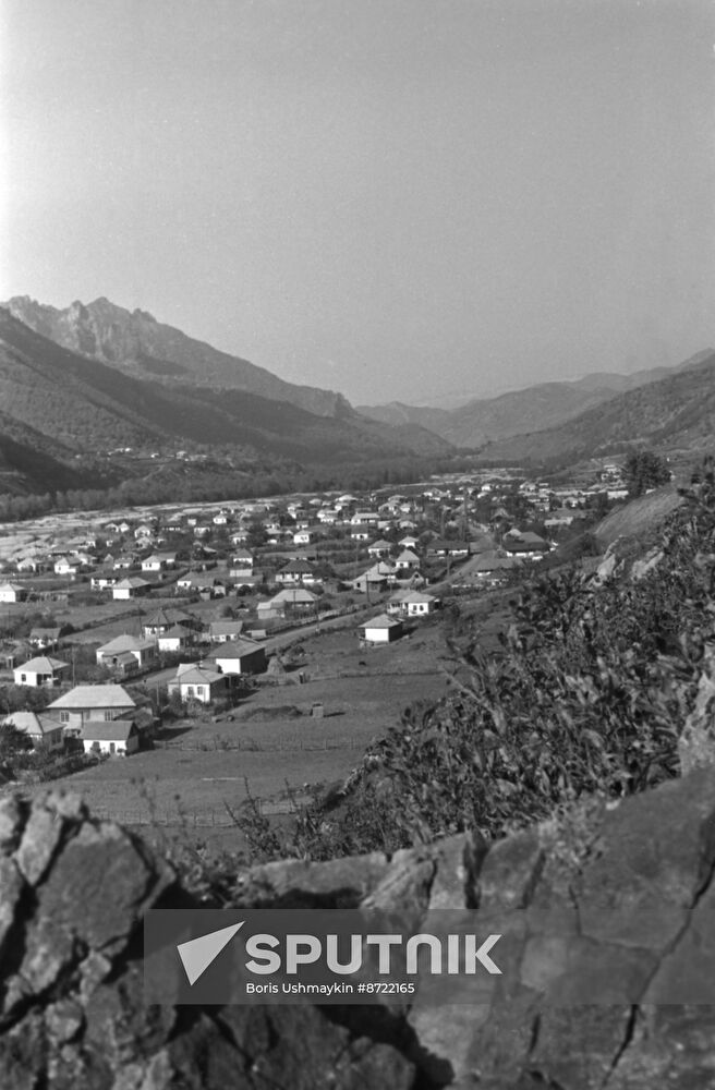 High-altitude Verkheneye community in Karachayevo-Circassian Autonomous Region