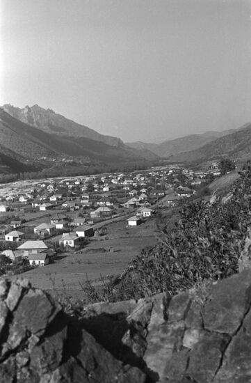 High-altitude Verkheneye community in Karachayevo-Circassian Autonomous Region