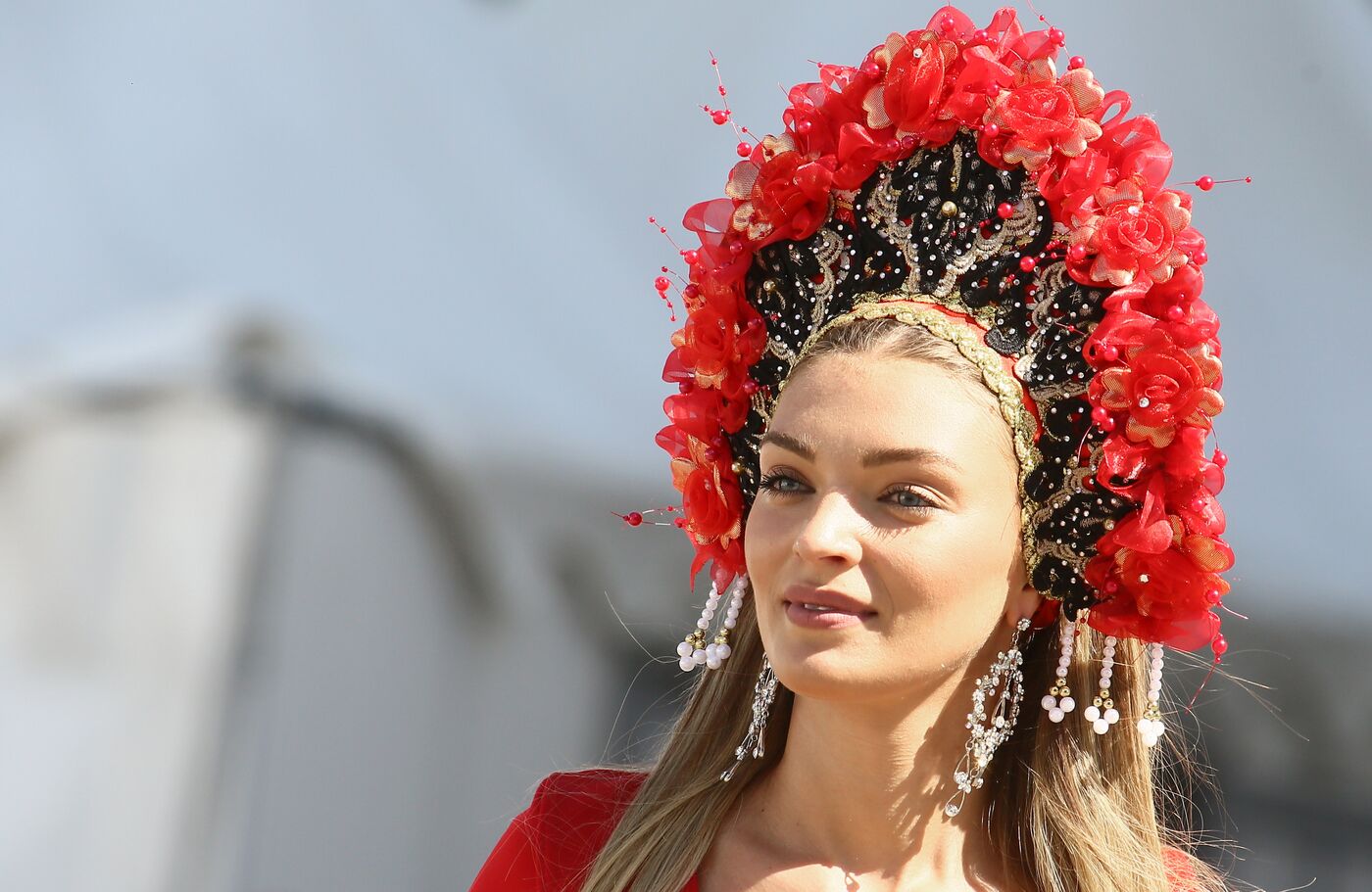 RUSSIA EXPO. Ethnic costume parade as part of Beauty of Russia: 30 Years Reflecting the Russian Soul project