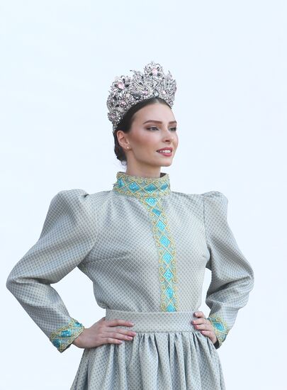 RUSSIA EXPO. Ethnic costume parade as part of Beauty of Russia: 30 Years Reflecting the Russian Soul project