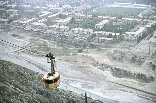 View of Tyrnyauz, Russia's highest city