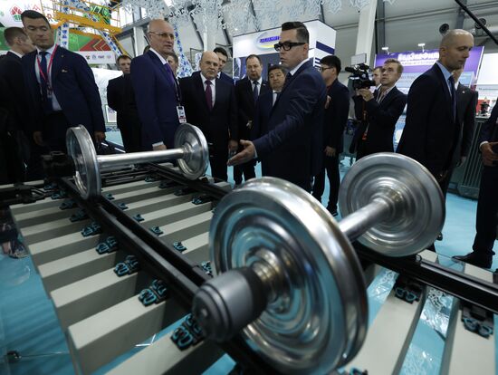 Russia Mishustin Innoprom Trade Fair