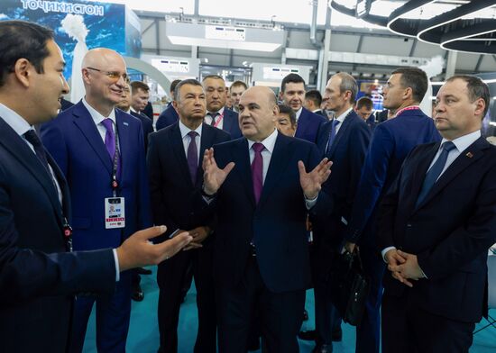 Russia Mishustin Innoprom Trade Fair