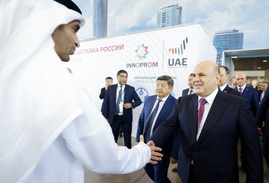Russia Mishustin Innoprom Trade Fair