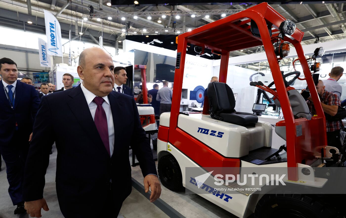 Russia Mishustin Innoprom Trade Fair