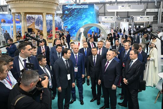 Russia Mishustin Innoprom Trade Fair