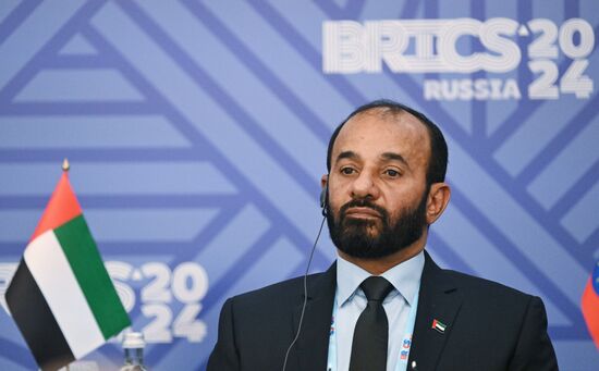 Vice President of the National Emergency Crisis and Disaster Management Authority (NCEMA) of the United Arab Emirates (UAE) Obaid Rashid Al Hosan Al Shamsi attends a meeting of the Heads of BRICS Emergency Agencies in Kazan, Republic of Tatarstan, Russia. Location: Russia, Republic of Tatarstan, Kazan. Author: Maksim Bogodvid/Sputnik. Meeting of the Heads of BRICS Emergency Agencies