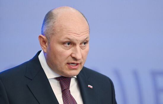 Minister of Civil Defence, Emergencies and Disaster Relief Alexander Kurenkov at the Meeting of the Heads of BRICS Emergency Agencies in Kazan. Location: Russia, Republic of Tatarstan, Kazan. Author: Mikhail Voskresenskiy/Sputnik. Meeting of the Heads of BRICS Emergency Agencies