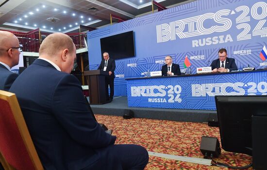 Dmitry Karpyuk, Deputy Director of the Main Directorate and Senior Duty Officer of the Russian Emergencies Ministry, at the Meeting of the Heads of BRICS Emergency Agencies in Kazan. Location: Russia, Republic of Tatarstan, Kazan. Author: Mikhail Voskresenskiy/Sputnik. Meeting of the Heads of BRICS Emergency Agencies