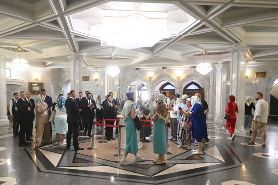 A tour of the Kul Sharif Mosque for participants in the Meeting of the Heads of BRICS Emergency Agencies. Location: Russia, Republic of Tatarstan, Kazan. Author: Mikhail Voskresenskiy. Meeting of the Heads of BRICS Emergency Agencies