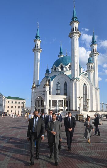 A tour of the Kazan Kremlin for participants in the Meeting of the Heads of BRICS Emergency Agencies. Location: Russia, Republic of Tatarstan, Kazan. Author: Mikhail Voskresenskiy. Meeting of the Heads of BRICS Emergency Agencies
