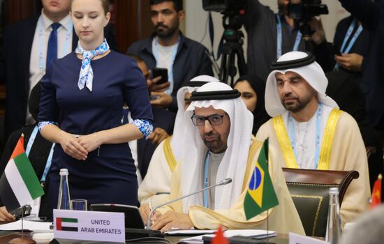 The BRICS Parliamentary Forum. Meeting, Parliamentary Changes in BRICS: Prospects of Strengthening Interparliamentary Cooperation. Ali Rashid Al Nuaimi, Chairman of the Defense, Internal and Foreign Policy Committee of the UAE Federal National Council. Location: Russia, St. Petersburg. Author: Alexei Danichev. 10th BRICS Parliamentary Forum