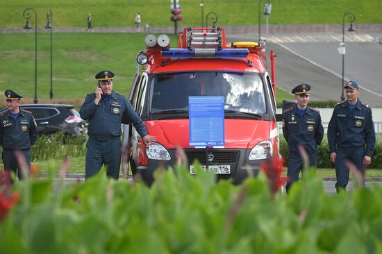 The Meeting of the Heads of BRICS Emergency Agencies. A tour of the fire and rescue equipment. Location: Russia, Republic of Tatarstan, Kazan. Author: Mikhail Voskresenskiy. Meeting of the Heads of BRICS Emergency Agencies