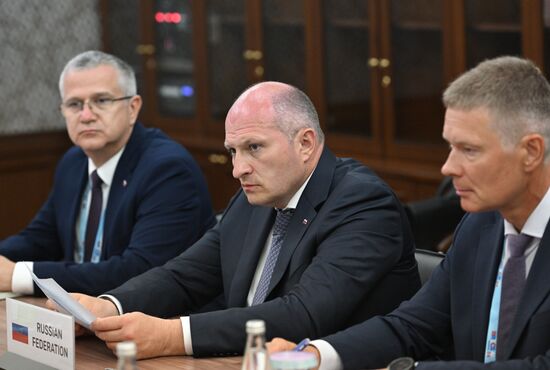 Meeting of the Heads of BRICS Emergency Agencies. Alexander Kurenkov, Minister of Civil Defense, Emergencies and Disaster Relief (EMERCOM), center Location: Russia, Republic of Tatarstan, Kazan. Author: Maksim Bogodvid. Meeting of the Heads of BRICS Emergency Agencies