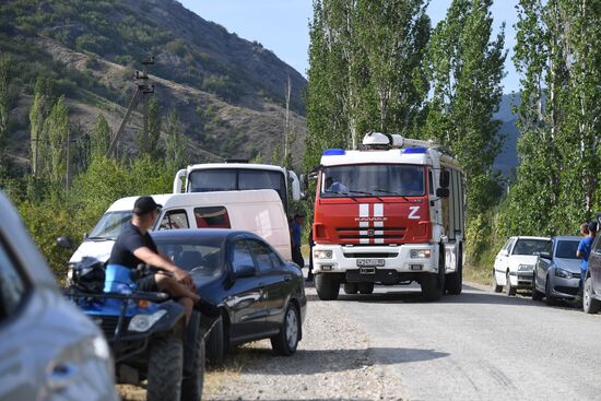 Russia Crimea Wildfire